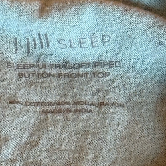 Lot of 3 J.Jill Teal Polka Dot Flannel Cotton Modal Pajama & Sleep Shirt L - Picture 2 of 15